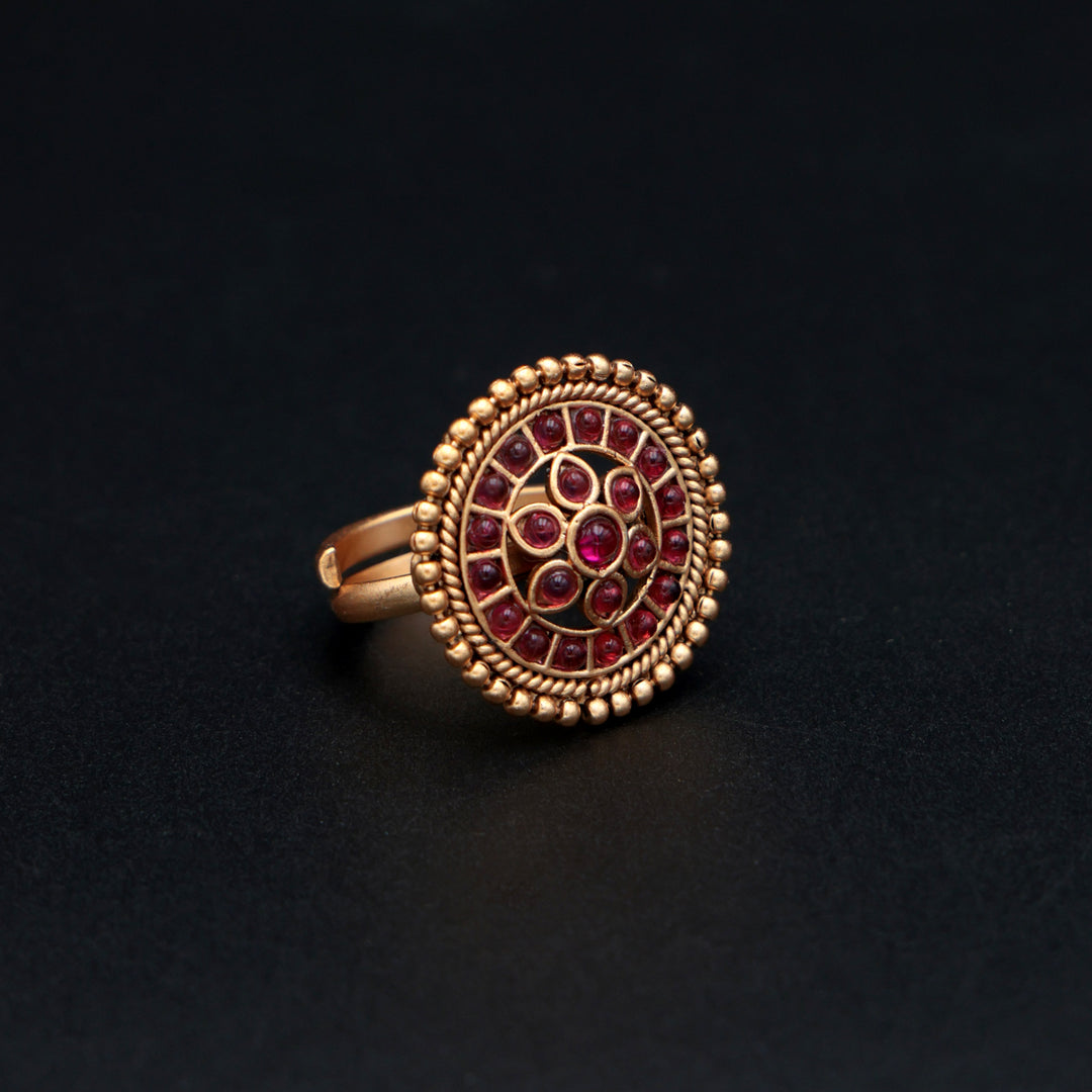 Ruby Radiance Polki Ring