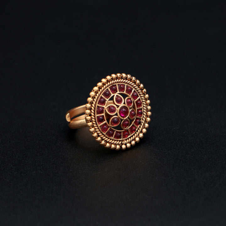 Ruby Radiance Polki Ring