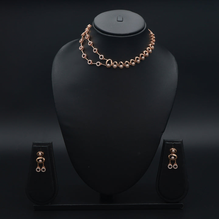 Circle Symphony CZ Necklace & Earrings Set