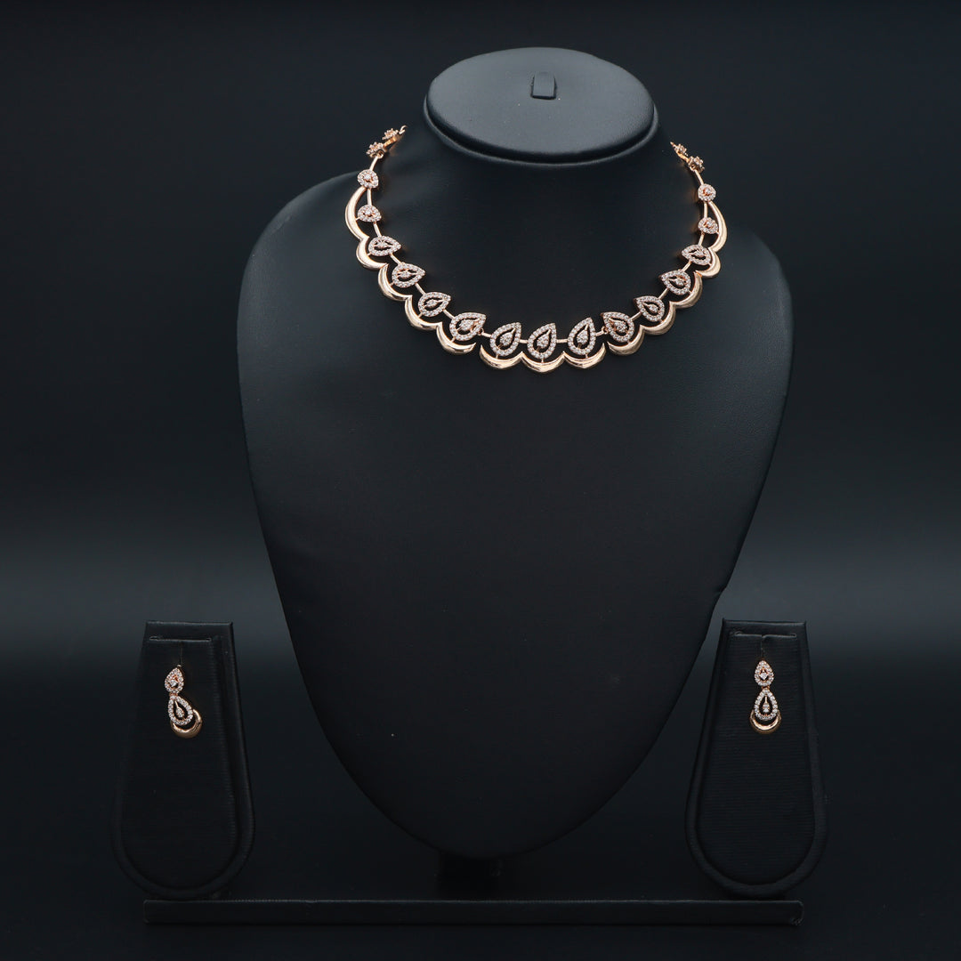 Dewdrop Elegance CZ Necklace & Earrings Set