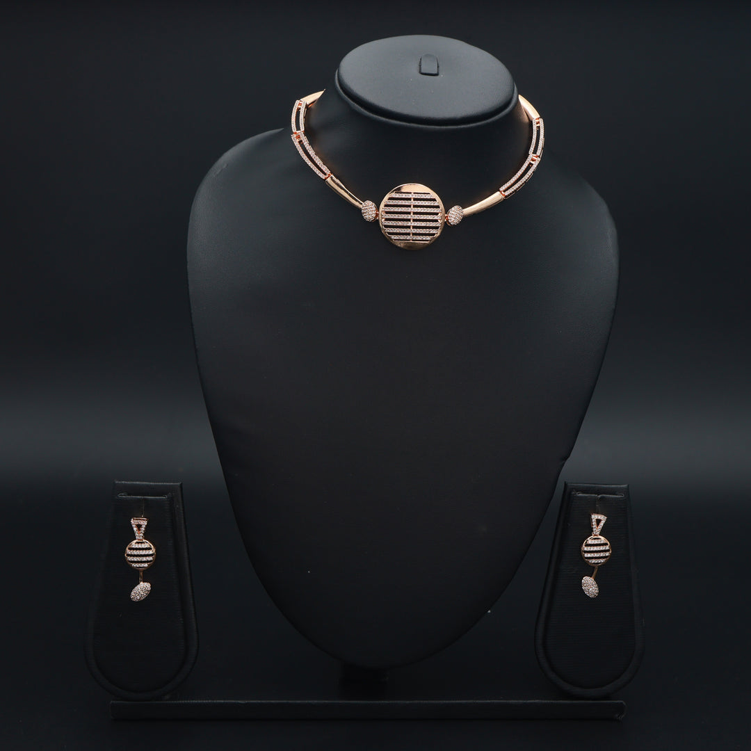 Linear Luxe CZ Necklace & Earrings Set