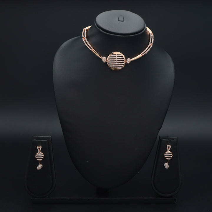 Linear Luxe CZ Necklace & Earrings Set