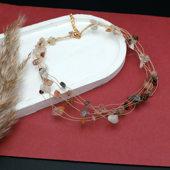 Terra Raw Crystal Multi-Strand Necklace