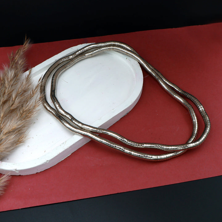 Verve Flexible Silver Coil Necklace–Bracelet