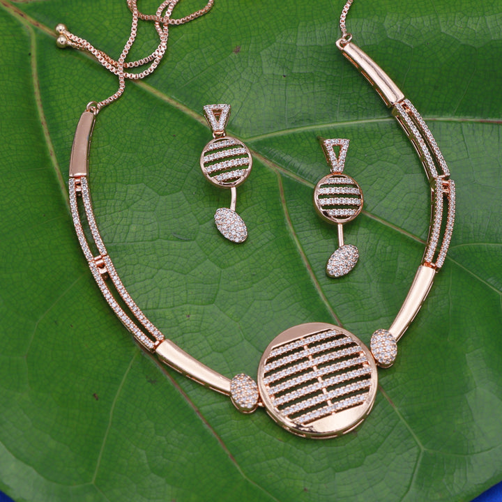 Linear Luxe CZ Necklace & Earrings Set