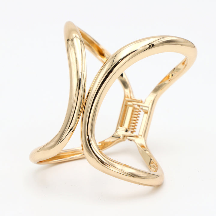 Sculpted Abstract Gold Cuff Bracelet