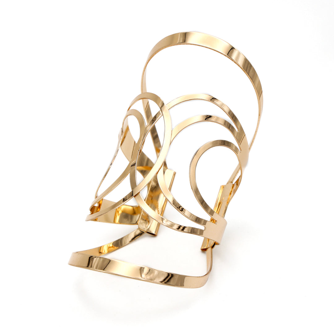 Open Arc Sculpt Gold Cuff