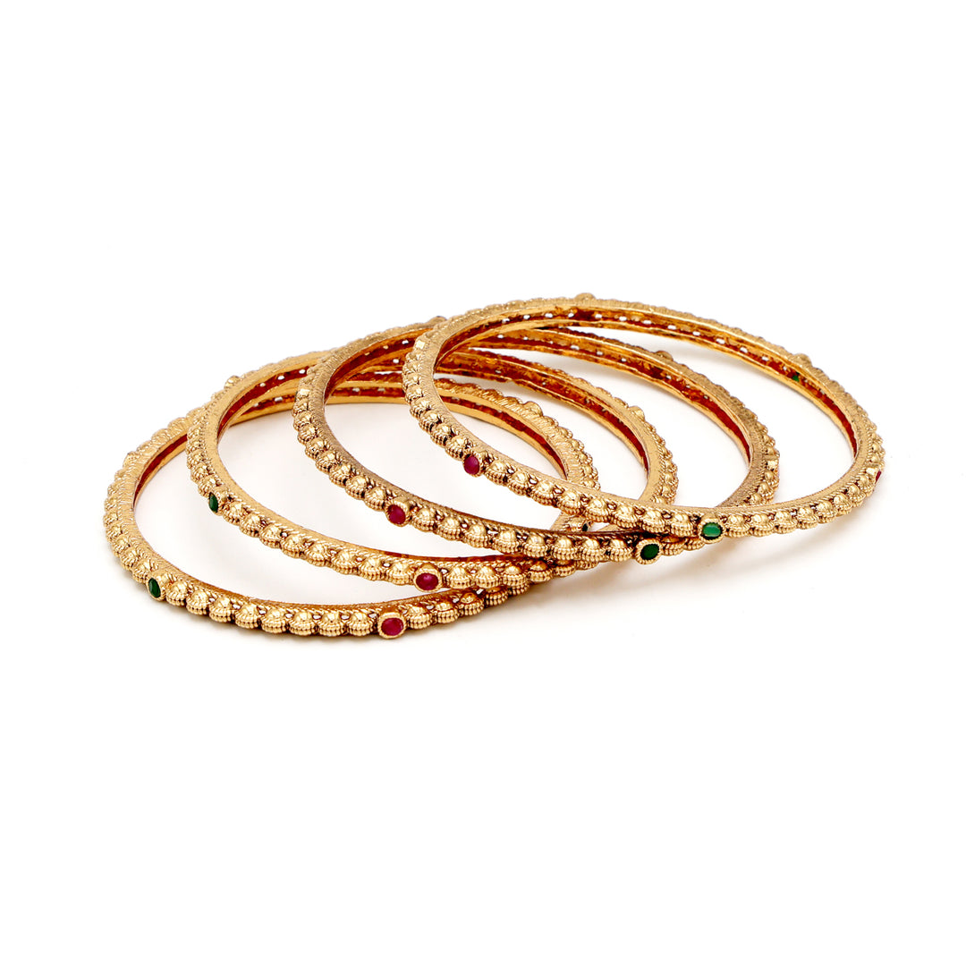 Regal Multistone Traditional Bangle Set