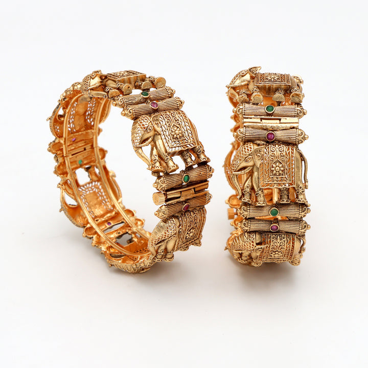 Anitique Gold Temple Kada Set