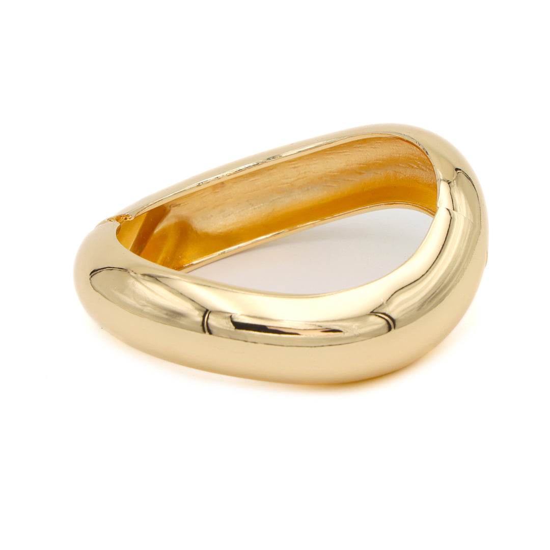 Bold Glossy Gold Statement Cuff