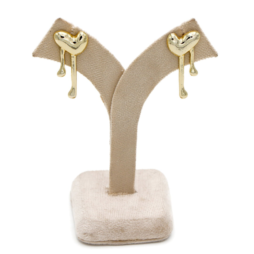 Molten Heart Statement Earrings
