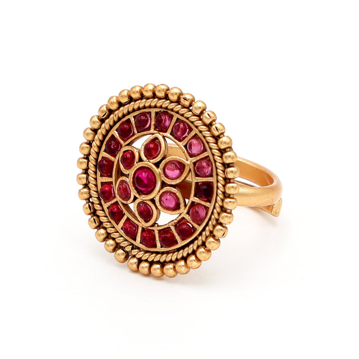 Ruby Radiance Polki Ring