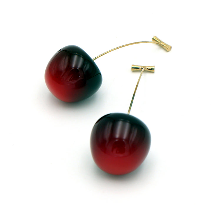 Cherry Drop Statement Earrings