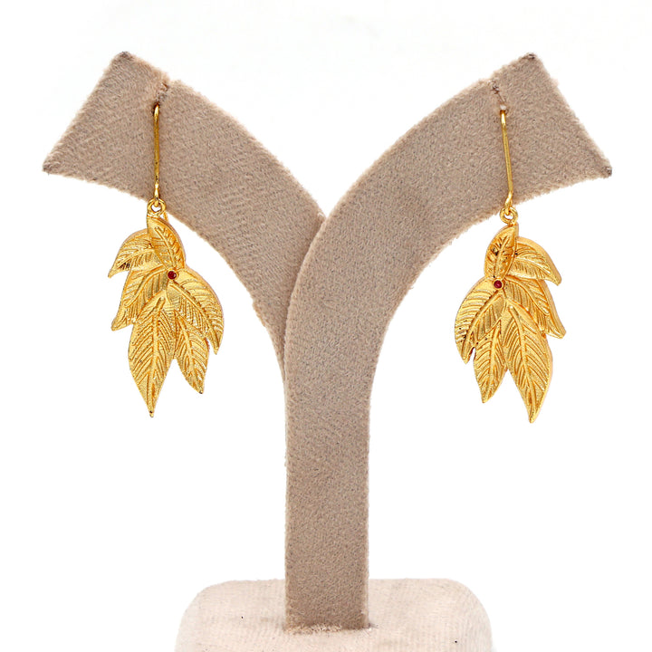 Golden Leaf Dangler Earrings