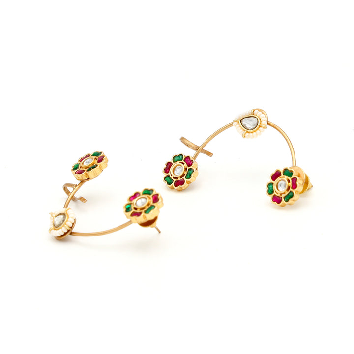 Meenakari Floral Ear Cuff