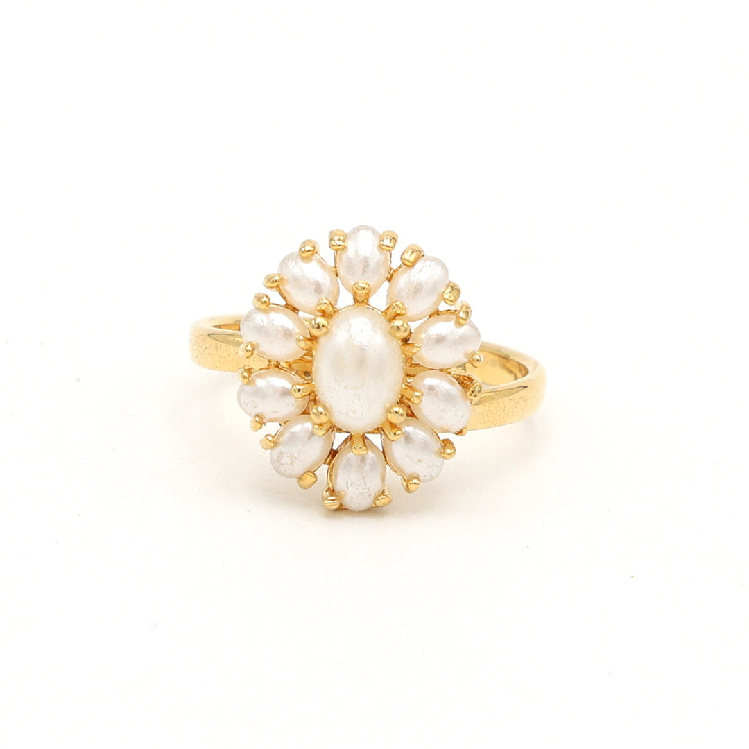 Classic Pearl Kundan Ring