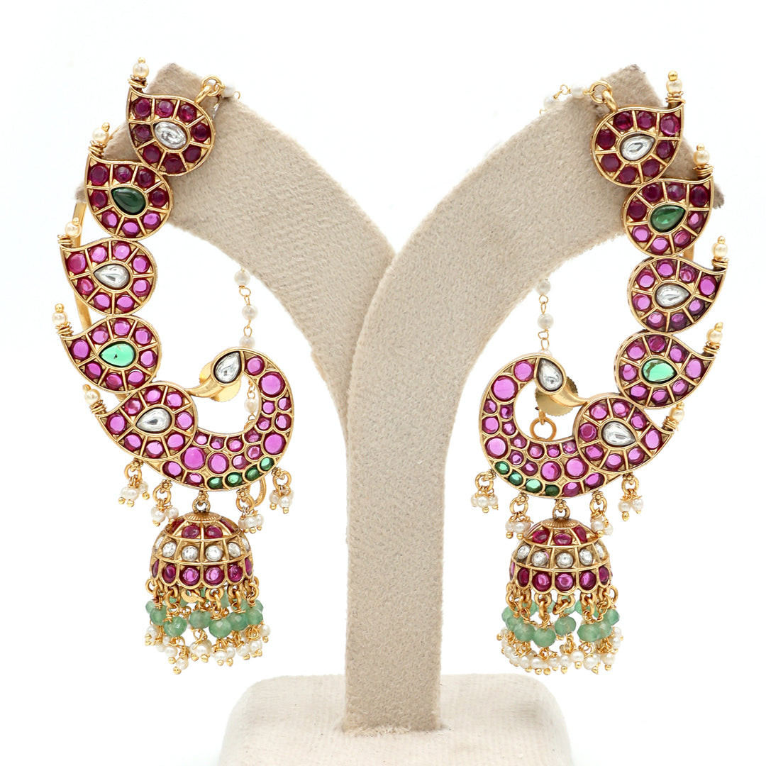Royal Ruby Polki Ear Cuff Jhumka