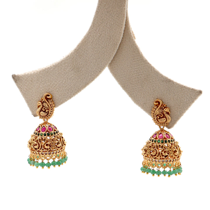 Peacock Temple Jhumka