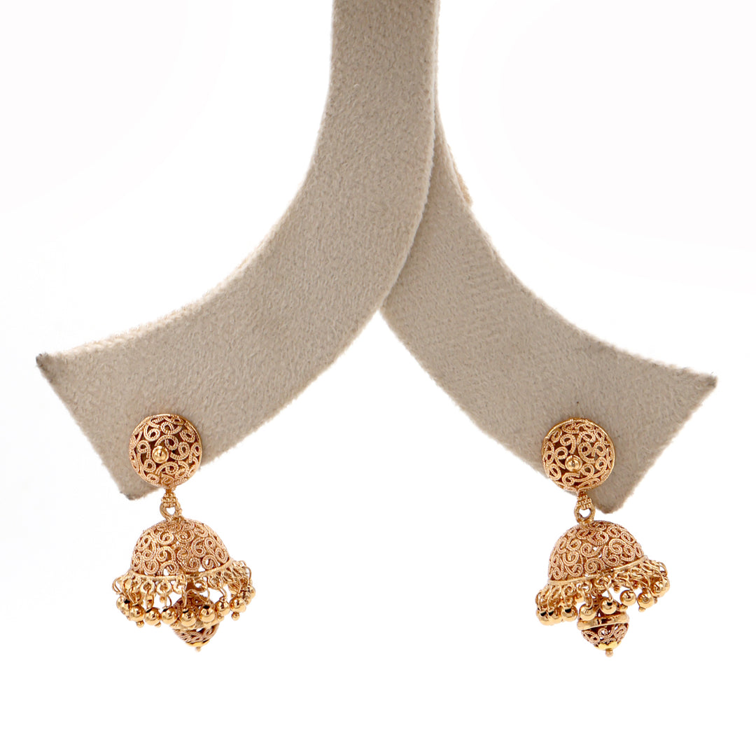 Traditional Filigree Dome Jhumka