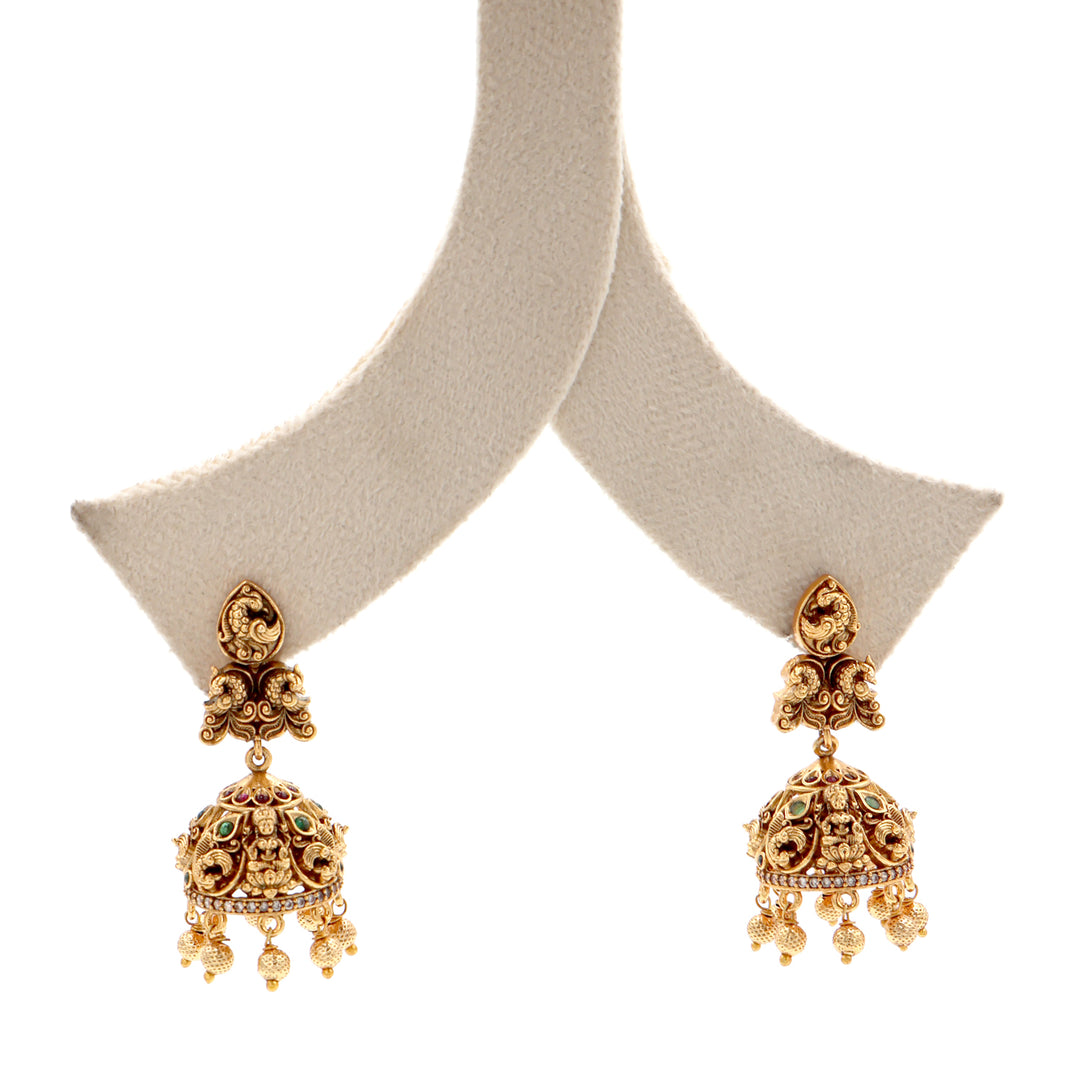 Temple Heritage Gold Jhumka