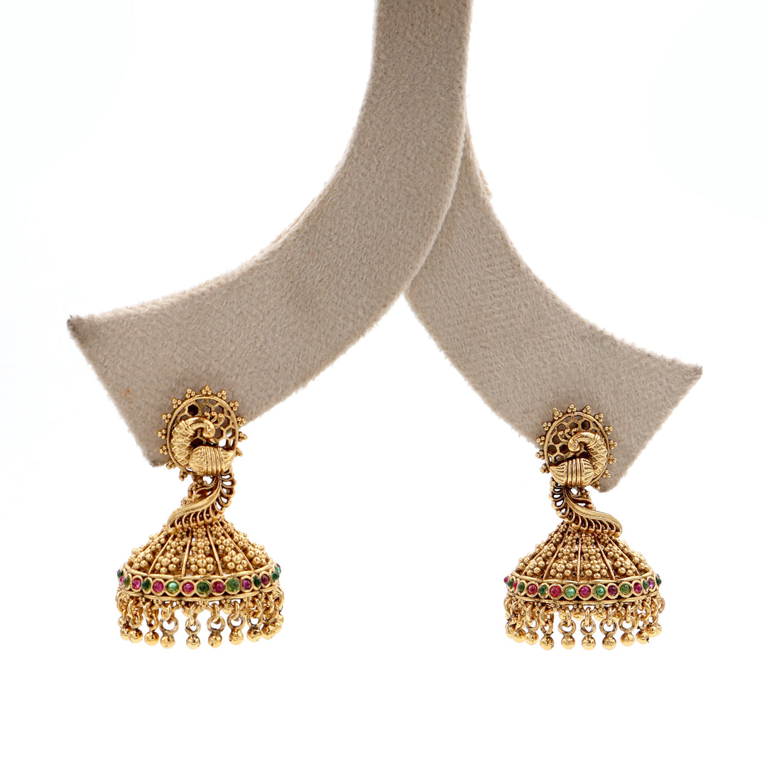 Classic Peacock Jhumka Earrings