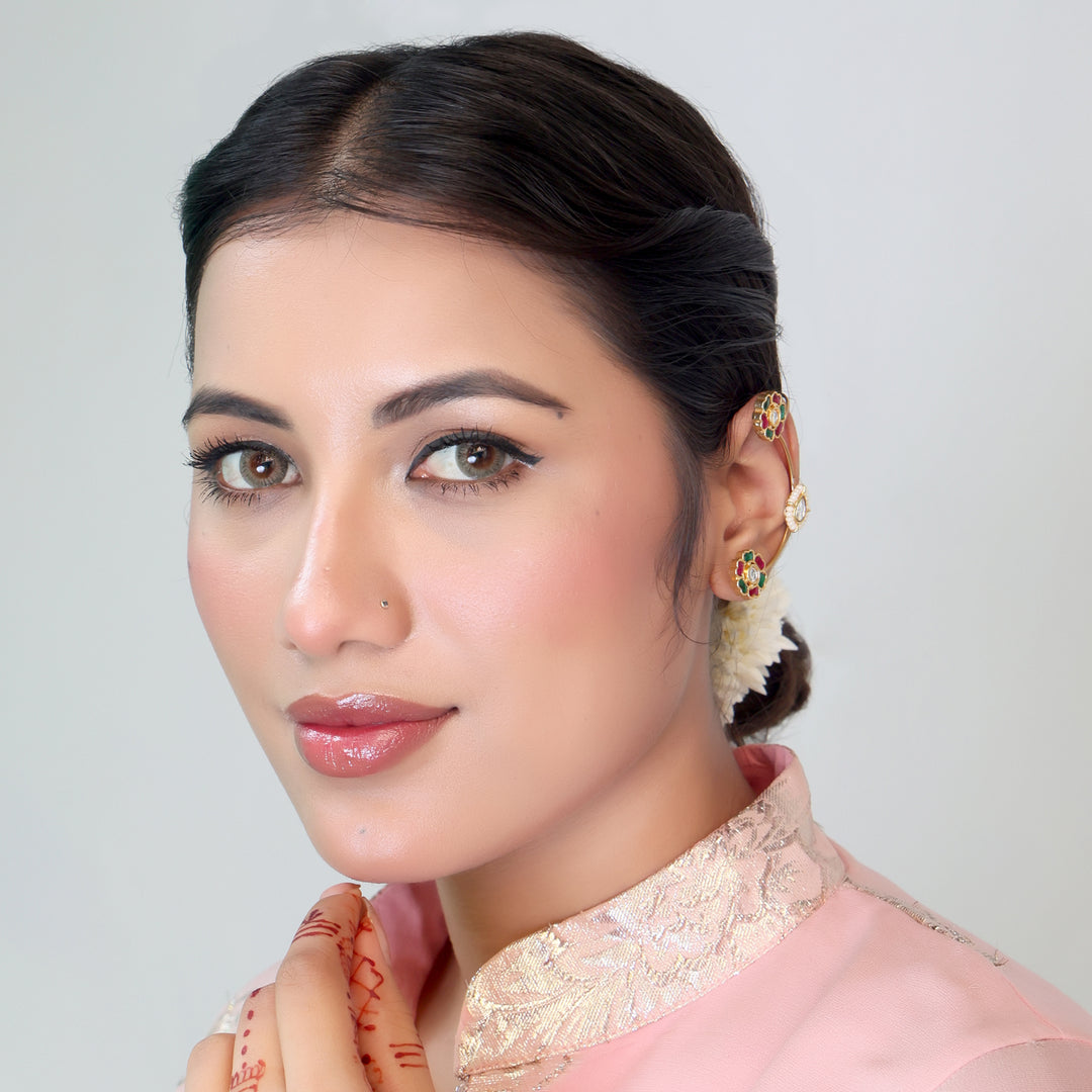 Meenakari Floral Ear Cuff