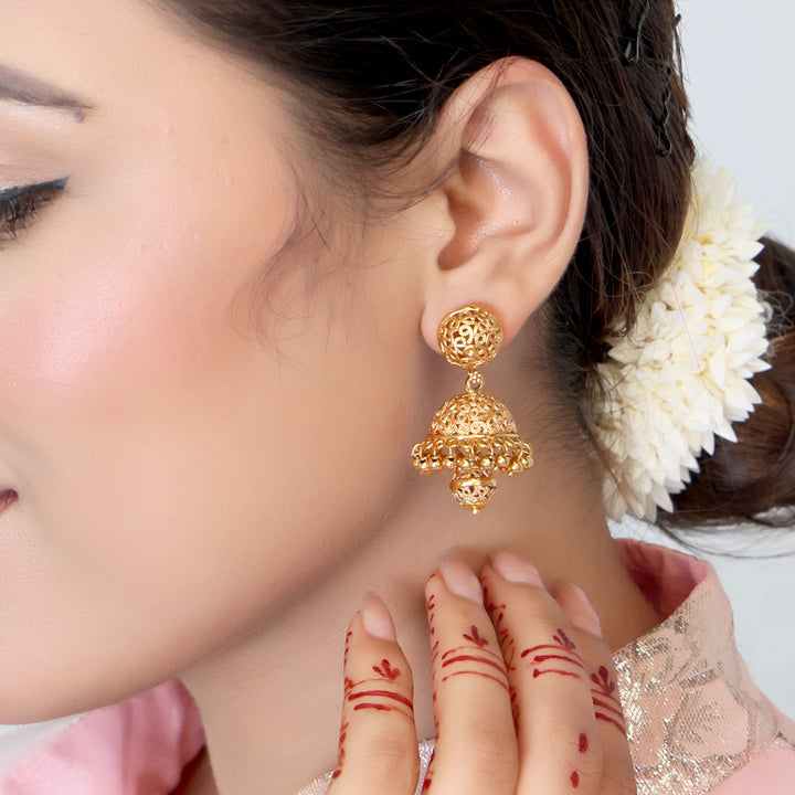 Traditional Filigree Dome Jhumka