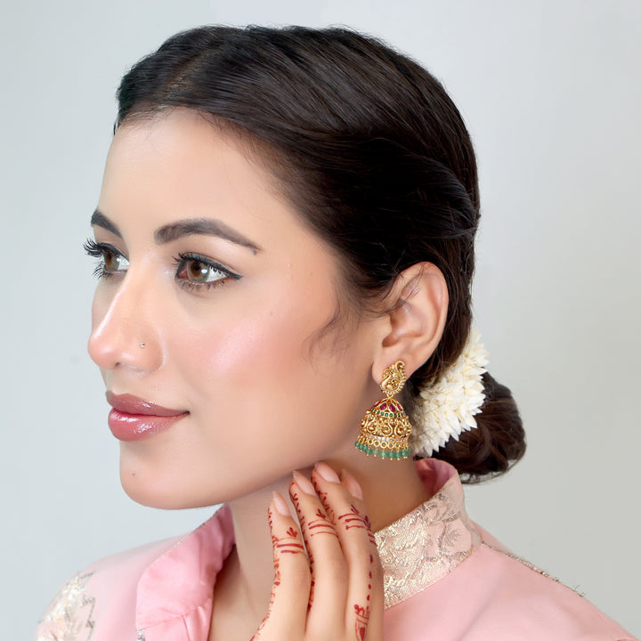 Peacock Temple Jhumka