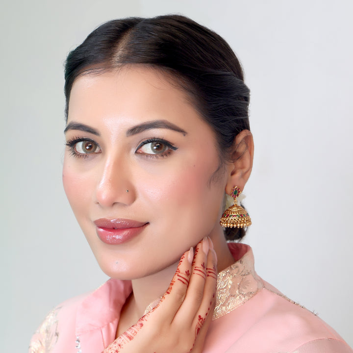 Traditional South Indian Temple Jhumka