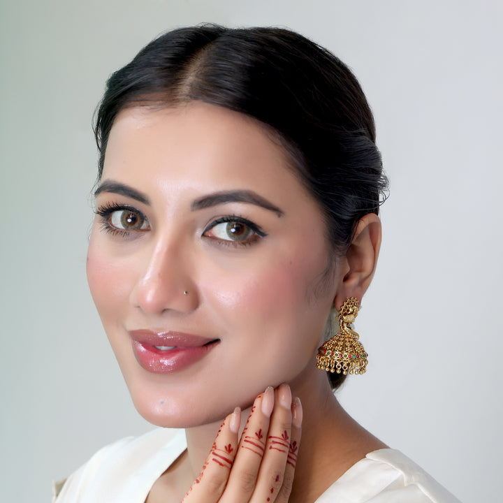 Classic Peacock Jhumka Earrings