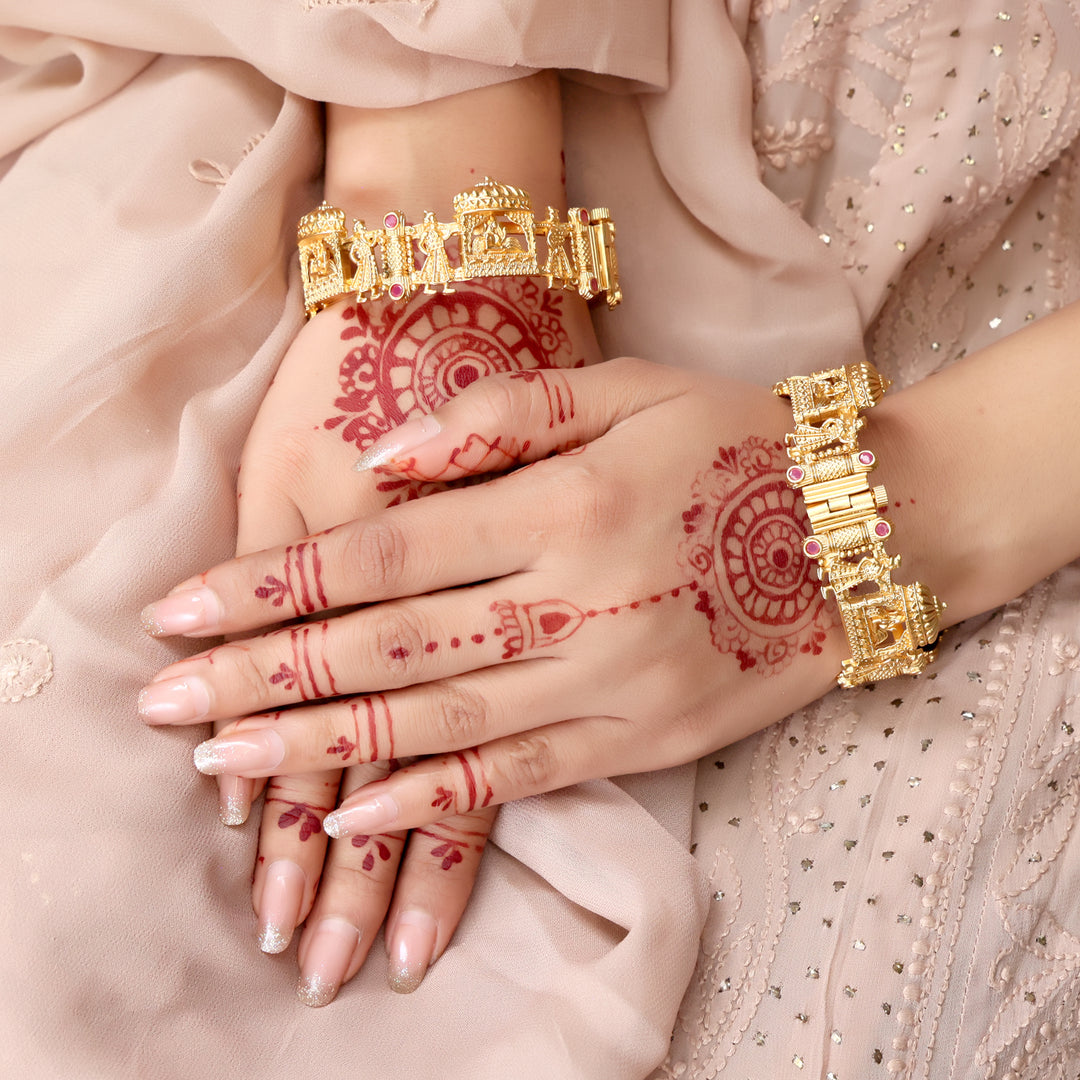 Traditional Temple Motif Kada Set