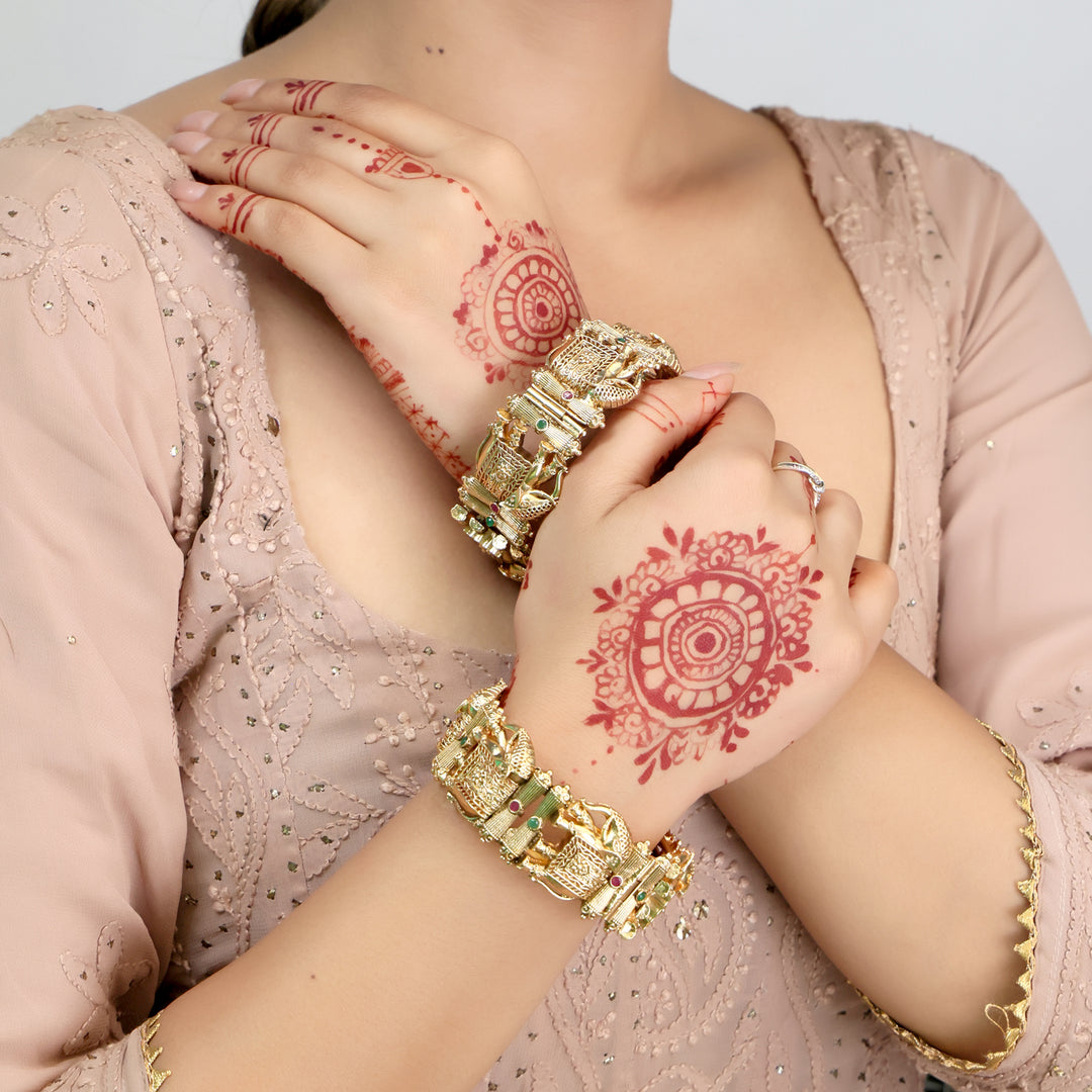 Anitique Gold Temple Kada Set