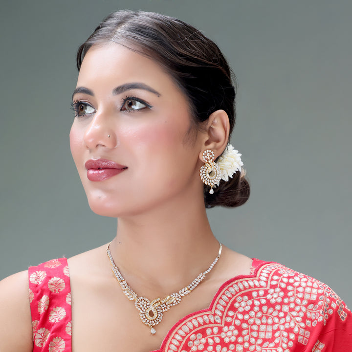 Radiant AD Stone Necklace Set