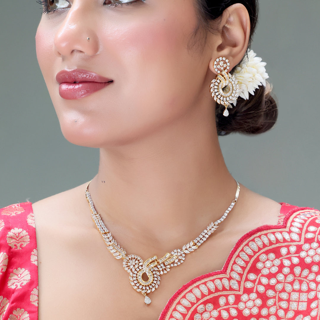 Radiant AD Stone Necklace Set
