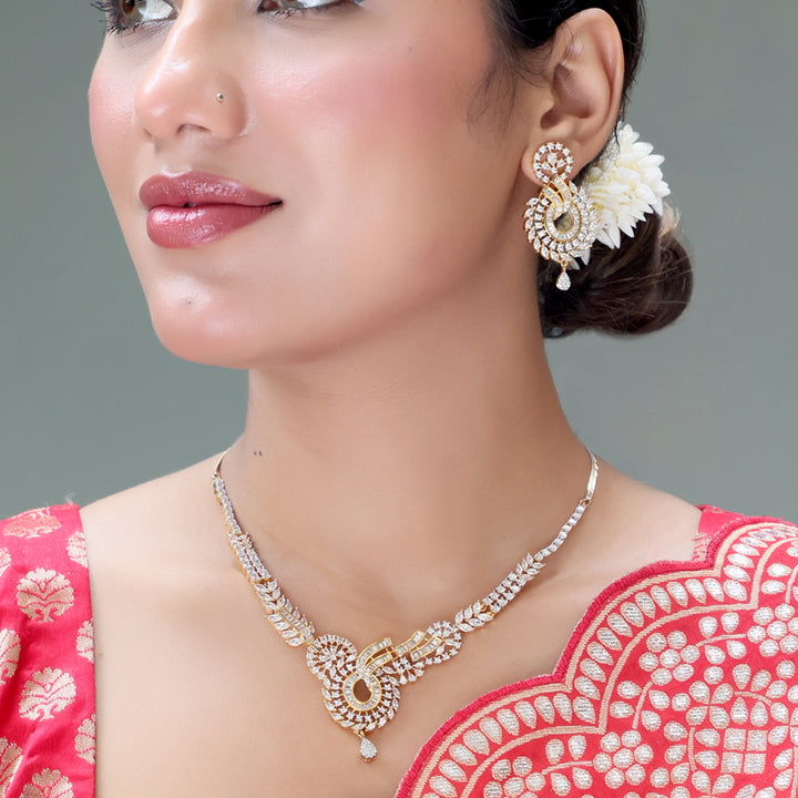 Radiant AD Stone Necklace Set