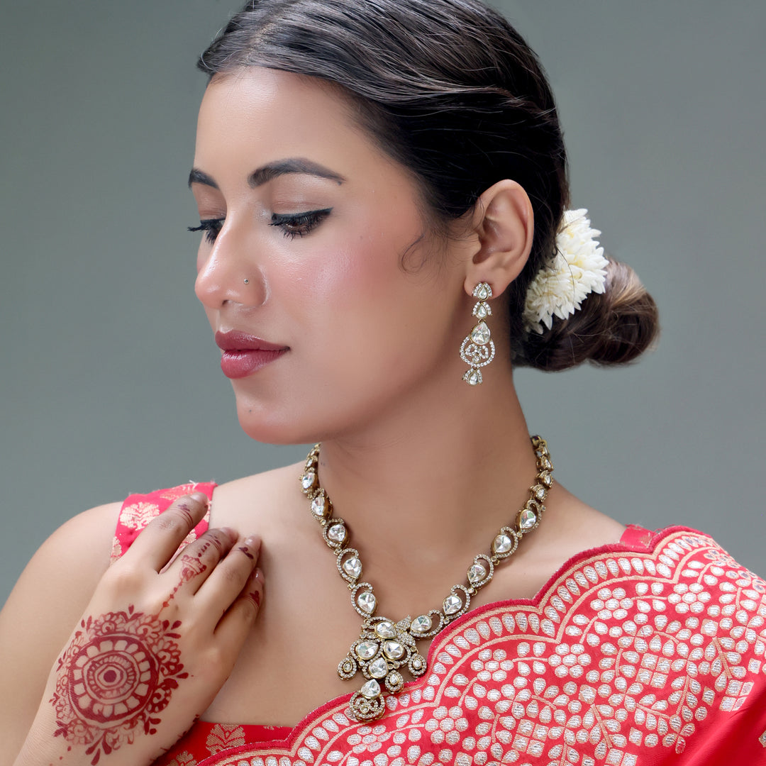 Royal Polki Kundan Long Necklace Set