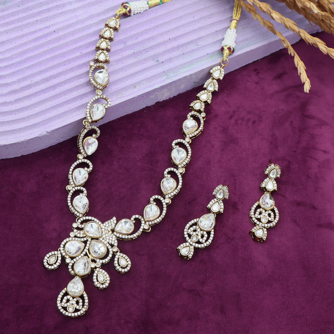 Royal Polki Kundan Long Necklace Set