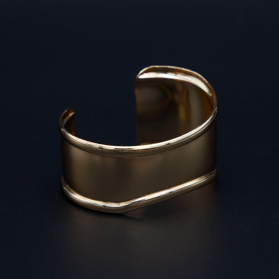 Bold Sculpted Metal Statement Cuff Bracelet