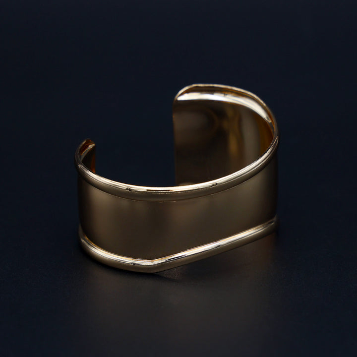 Bold Sculpted Metal Statement Cuff Bracelet