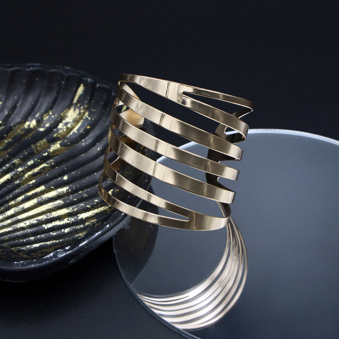 Multi-Layered Gold-Tone Statement Cuff