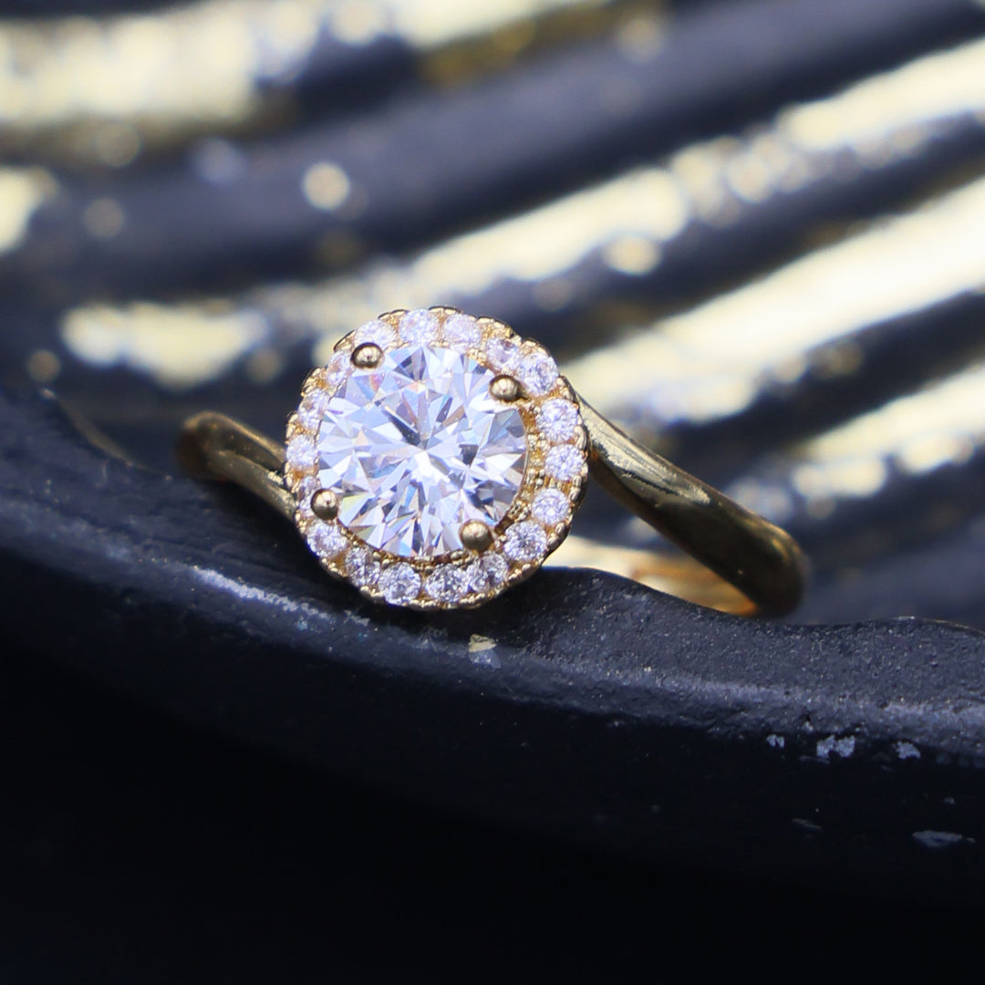 Eternal Glow Solitaire Statement Ring