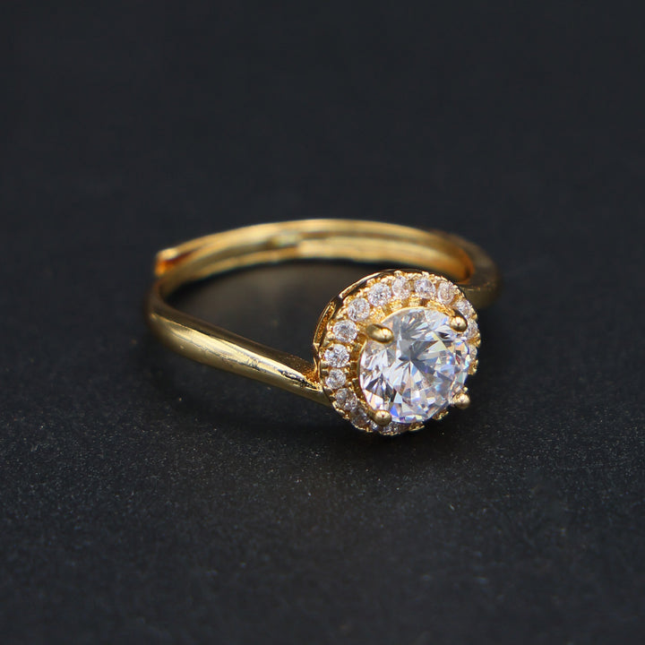 Eternal Glow Solitaire Statement Ring
