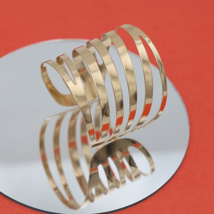 Multi-Layered Gold-Tone Statement Cuff