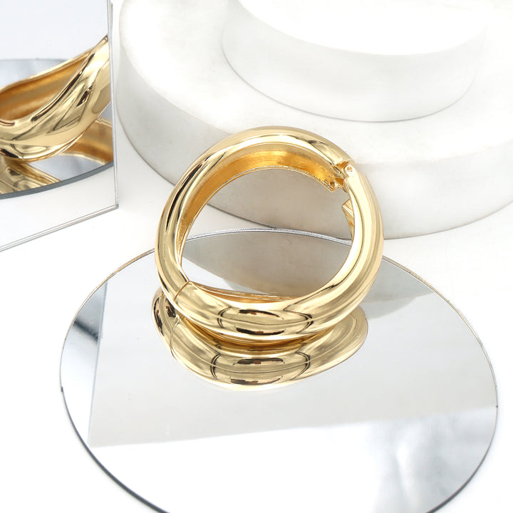 Bold Glossy Gold Statement Cuff