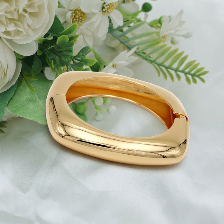 Sleek Gold-Tone Minimalist Cuff Bracelet