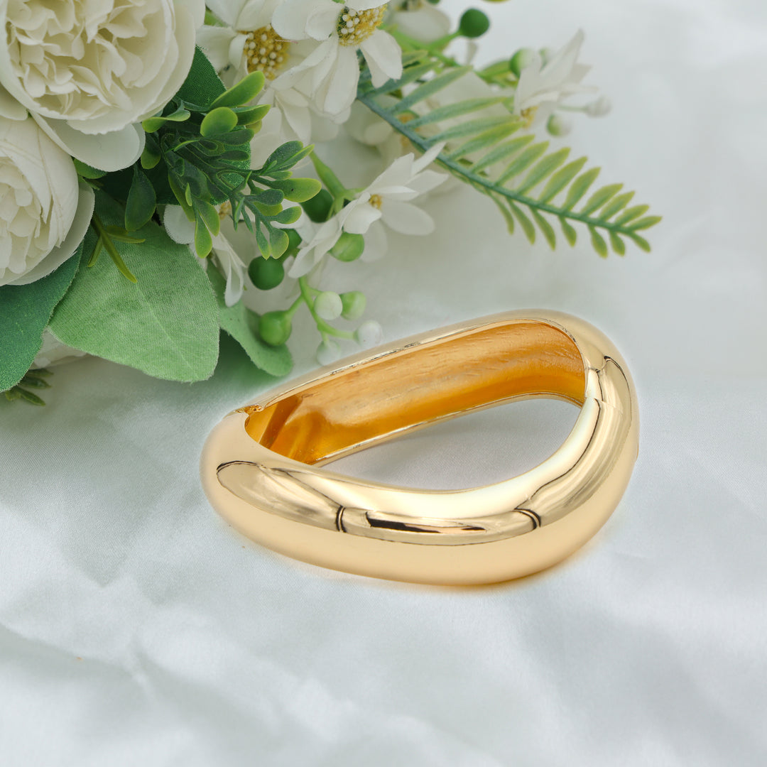 Bold Glossy Gold Statement Cuff