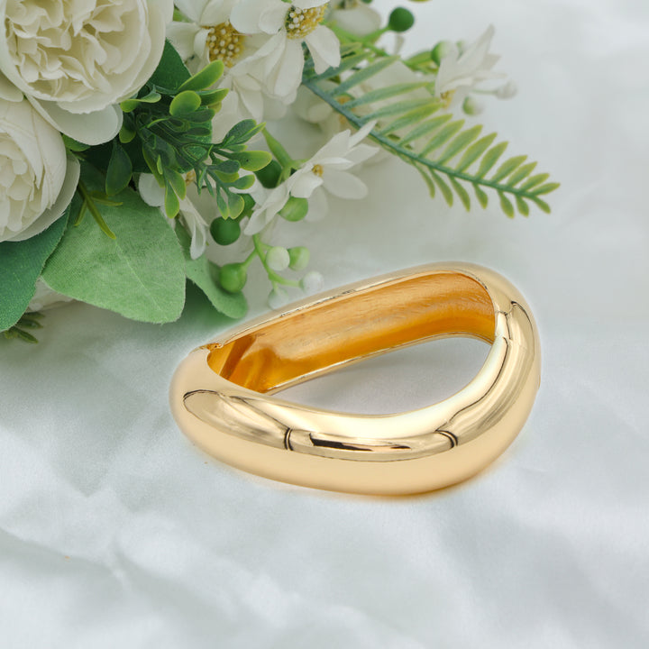 Bold Glossy Gold Statement Cuff