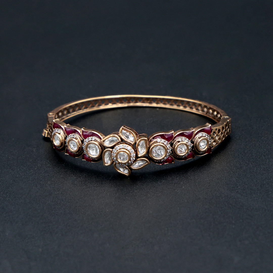 Classic Polki Kundan Floral Bridal Bracelet