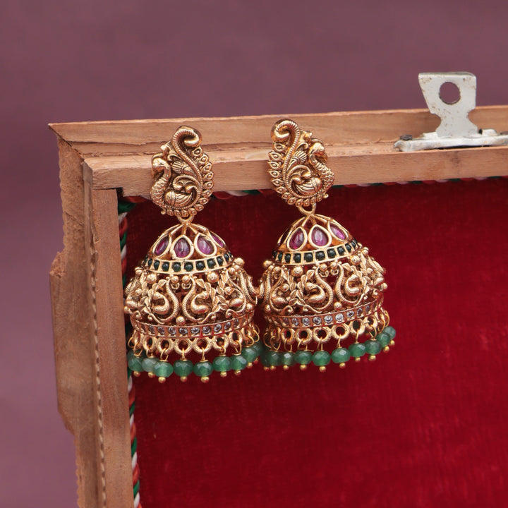 Peacock Temple Jhumka