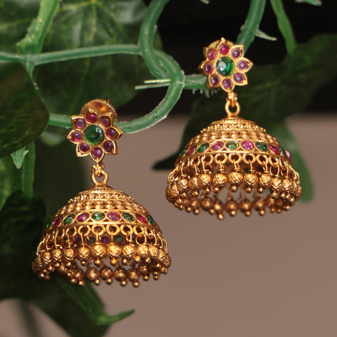 Traditional South Indian Temple Jhumka